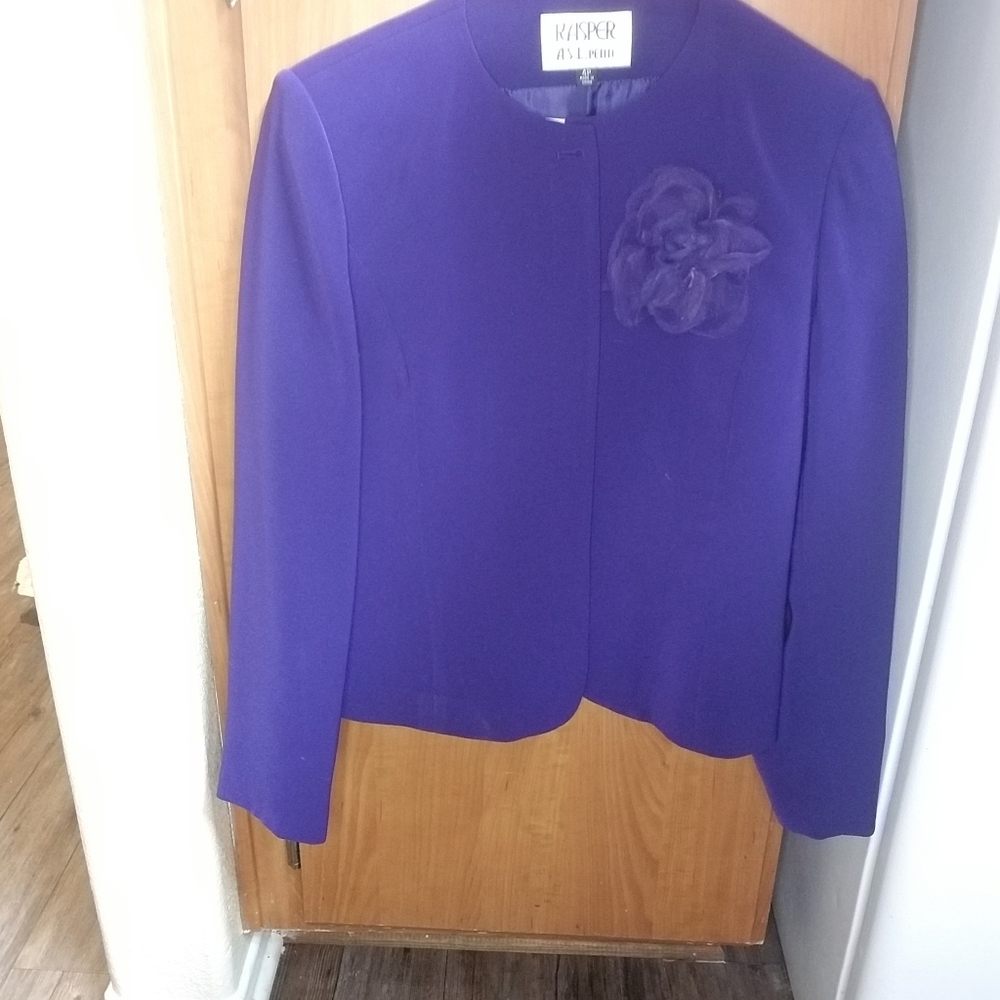 Purple skirt suit